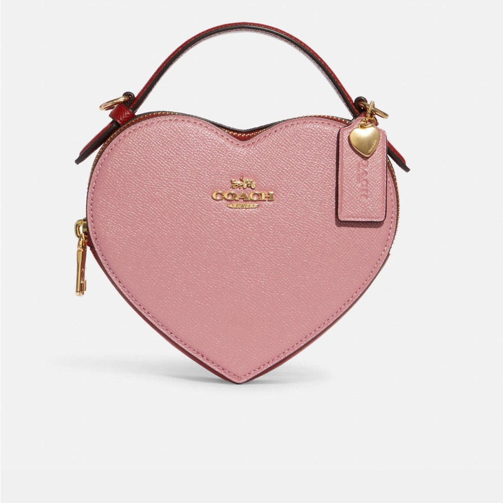 As New Coach heart color block bag